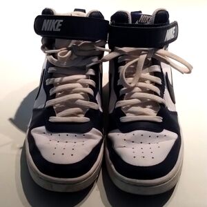 Nike Navy and White High Tops